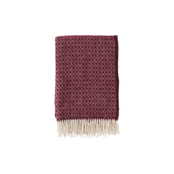 Vilda | Bordeaux | Plaid, Klippan Yllefabrik