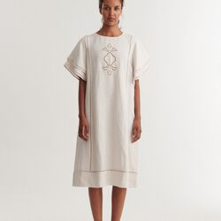 Arina Dress, moonbeam, Basic Apparel