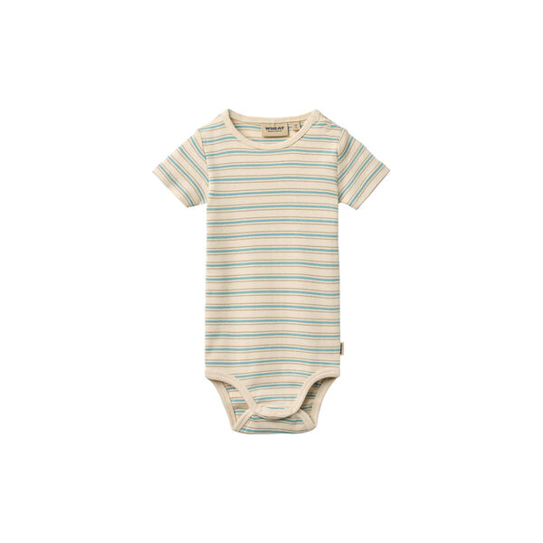 Body S/S Edvald, spring lake stripe, Wheat