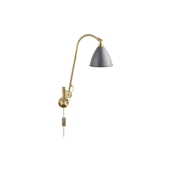 Bestlite BL6 Wall Lamp, grey semi matt/brass, GUBI