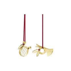 2026 Juleornaments&aelig;t Harpe/Horn, guld, Georg Jensen