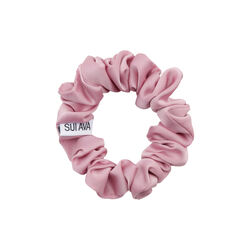 Ruched Ribbon Scrunchie, blush, SUI AVA
