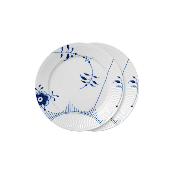 Blå Mega Riflet tallerken Ø 27 cm 2 stk., Nr. 2, Royal Copenhagen