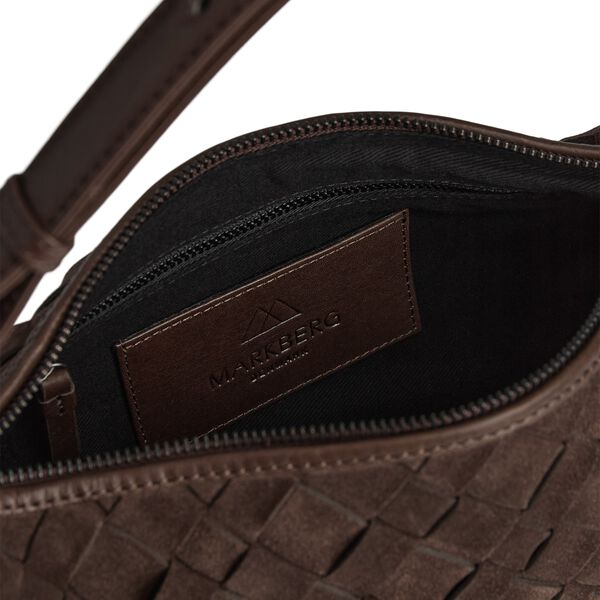 Mini MuseMBG Bag Sue. Weave, dark brown, Markberg