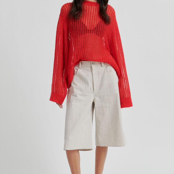 Georgina Knit O-Neck, poinciana, Second Female