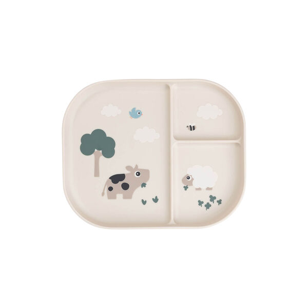 Tiny Farm foodie inddelt tallerken, sand Tiny Farm foodie inddelt tallerken, sand, Done by Deer