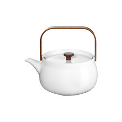 Teapot with wooden handle | 1,5 L | White shiny | Tekande, ASA Selection