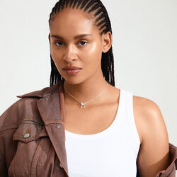 CASSIAN Halsk&aelig;de, silver plated, Pilgrim