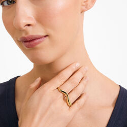 EVON dobbel ring, guldbelagt, Pilgrim