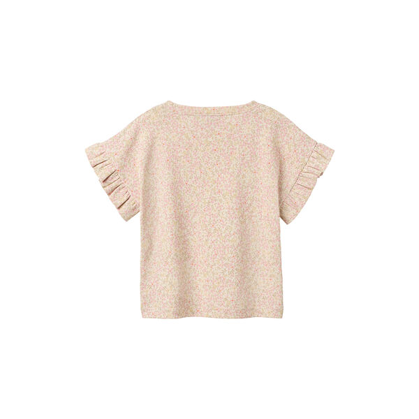 Set T-shirt & Shorts Ally, coral flowers, Wheat