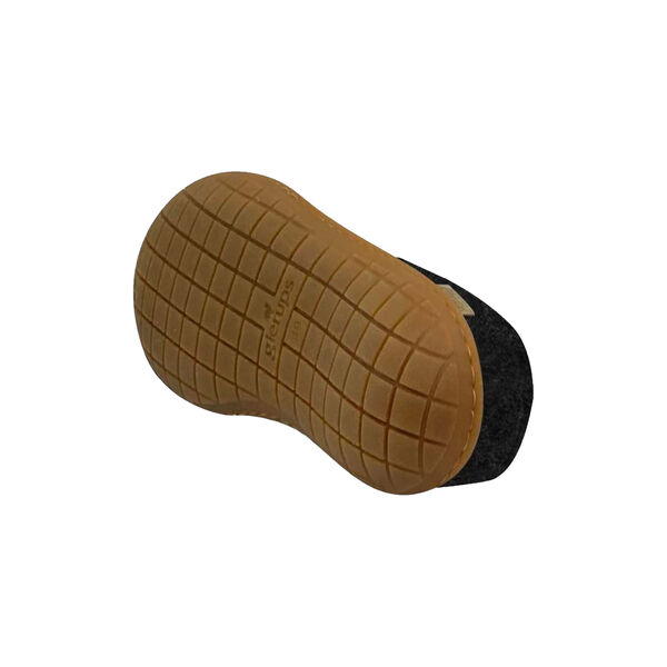 Filttøffel med naturgummisål, koksgrå, Glerups