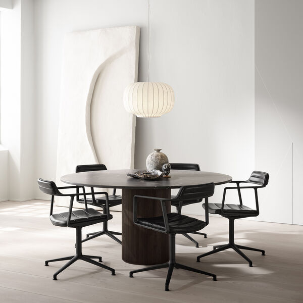 VIPP452 drejestol med gulvglidere, sort/sort, Vipp