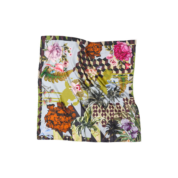 DECOUPAGE Tørklæde, light blue, Bella Ballou