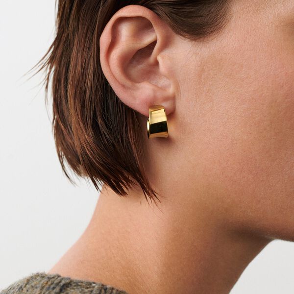 Reflection Hoops Medium, forgyldt Reflection Hoops Medium, forgyldt, Pernille Corydon Jewellery