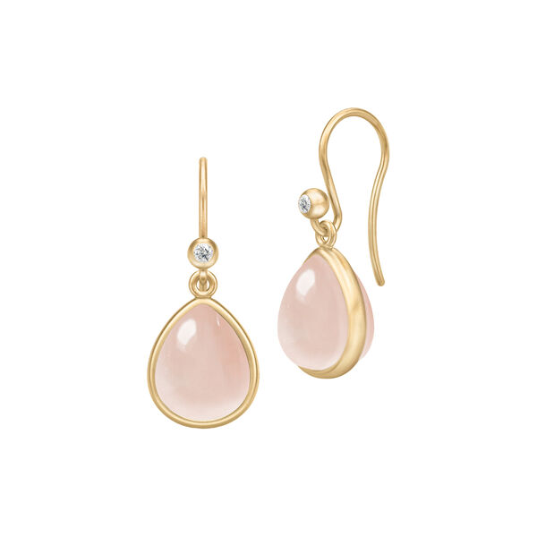 Paloma Earrings, gold/milky rose, Julie Sandlau