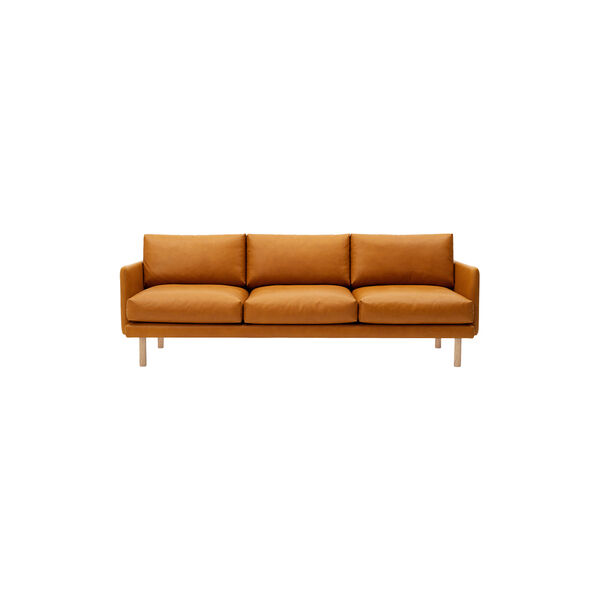 Emo 3-pers. sofa, SemiAni Cognac/naturolieret eg, Bruunmunch Furniture