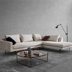 Edge V2 sofa med h&oslash;jrevendt chaiselong, soft 02, Wendelbo