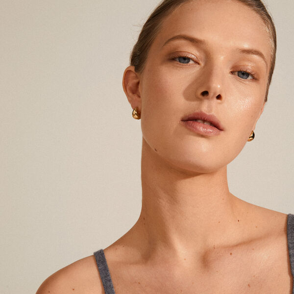 ALEXANE Chunky Mini &Oslash;reringe, gold plated, Pilgrim