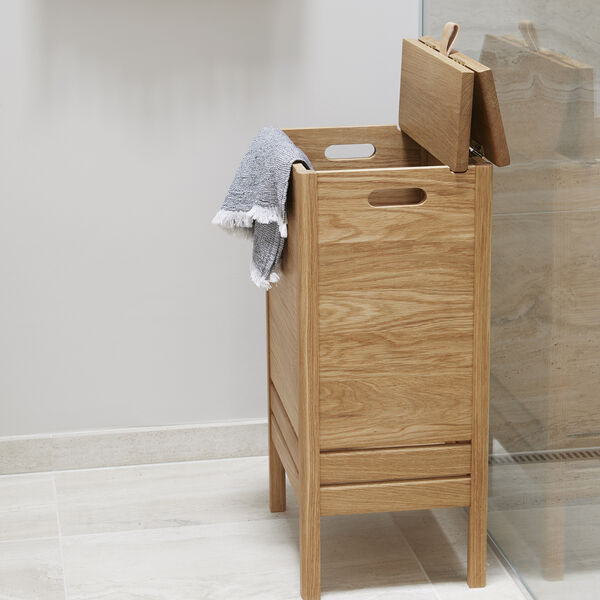 A Line Laundry Box, oiled oak, Form & Refine