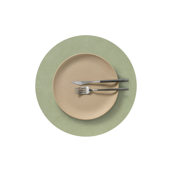 Nupo d&aelig;kkeserviet Circle L, olive green, LIND DNA