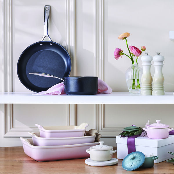 Heritage rektangulært fad 32 cm, shell pink, Le Creuset