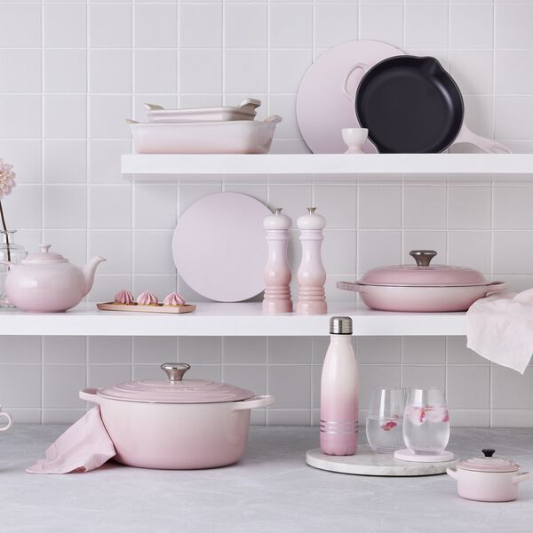 Signature rund st&oslash;bejernsgryde &Oslash; 20 cm, shell pink, Le Creuset