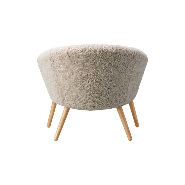 Ditzel loungestol, hvid/lakeret eg, Fredericia Furniture