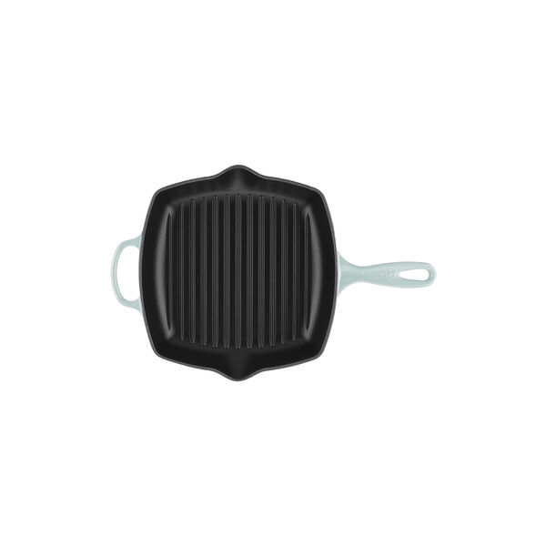 Signature st&oslash;bejern kvadratisk grillpande 26 cm, sea salt, Le Creuset