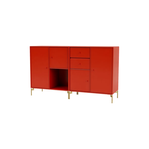 COUPLE bred sk&aelig;nk med ben i messing, 145 rosehip, Montana Furniture