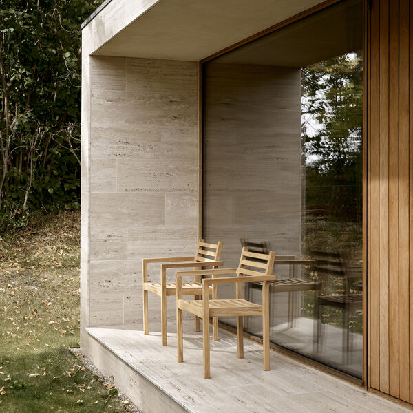 AH502 Outdoor spisbordsstol med armlæn, Carl Hansen & Søn