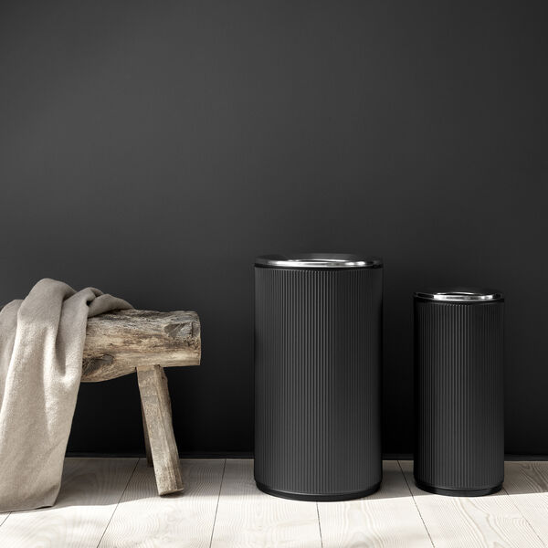 VIPP18 åben spand, sort/stål, Vipp