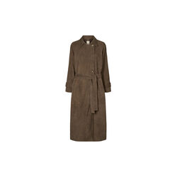 2847PBOElva suede long trench coat, smoke, PBO