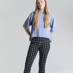 Cloud cashmere højhalset bluse, steel blue, BITTE KAI RAND