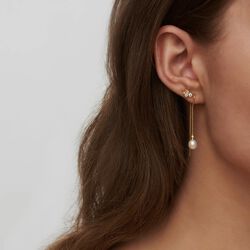 Tasha Chain &Oslash;reringe, gold/white pearl, Julie Sandlau