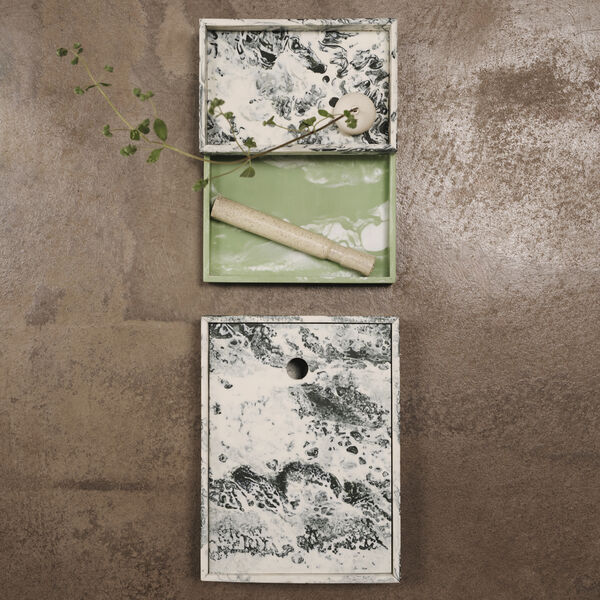 Mist Box 15x20, emerald off-white, Ferm Living