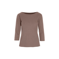 Naibu rib bluse med 3/4 &aelig;rme, deer, BITTE KAI RAND