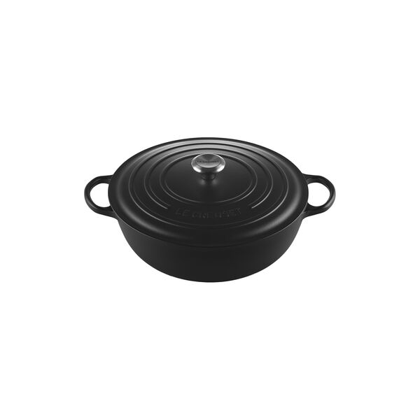 Signature st&oslash;bejern stegegryde &Oslash; 32 cm, matte black, Le Creuset