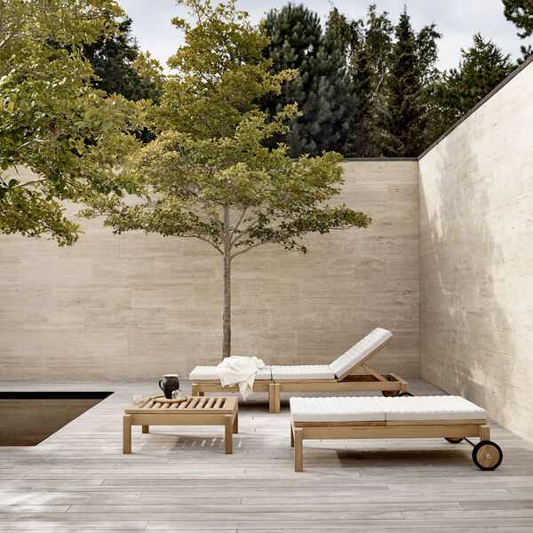AH604F Outdoor lounger fodskammel, Carl Hansen & S&oslash;n