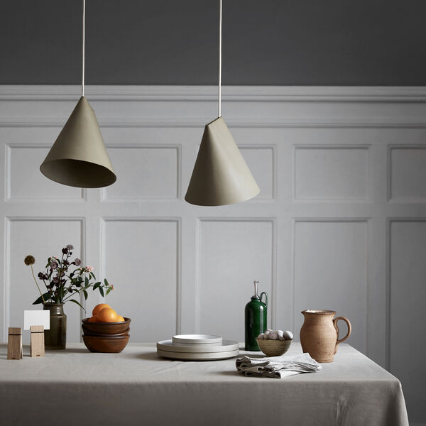 Ceramic Pendant, olive, MOEBE