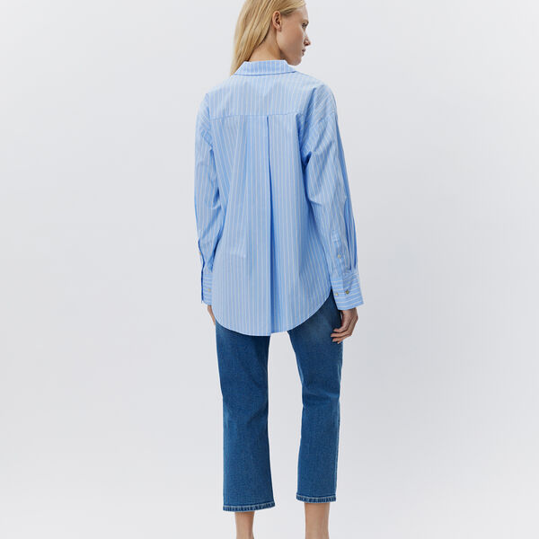 AdaleneSW Shirt, light blue striped, Sofie Schnoor