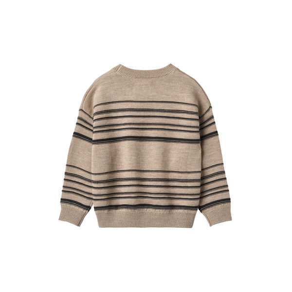 Knit Pullover Flores, sand black stripe Knit Pullover Flores, sand black stripe, Wheat