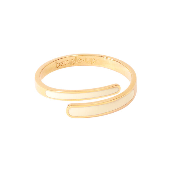 TARA Ring, white sand, bangle up