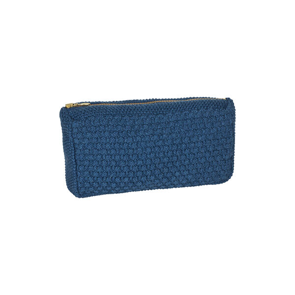 Strikket Clutch Petra, dark blue melange, By LOHN