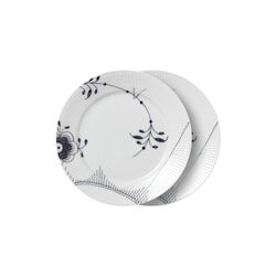Sort Mega Riflet tallerken nr. 2 Ø 22 cm 2 stk., Royal Copenhagen