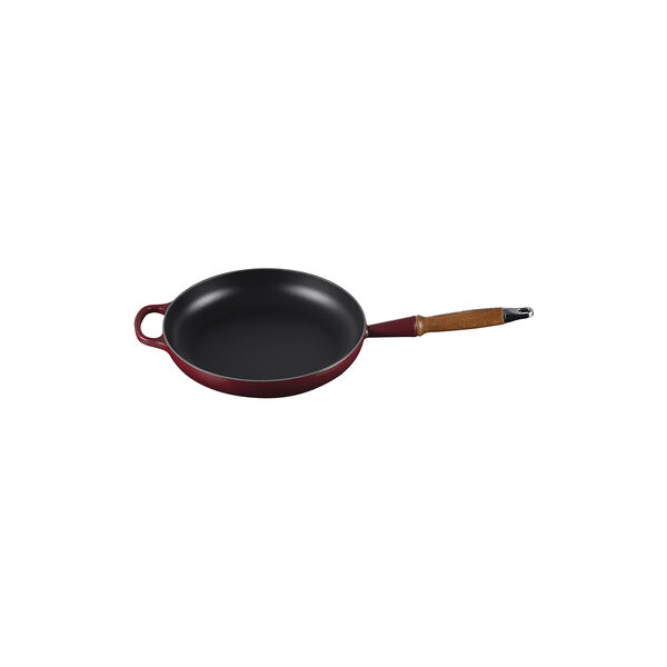 Signature st&oslash;bejern stegepande med tr&aelig;h&aring;ndtag &Oslash; 28 cm, garnet, Le Creuset