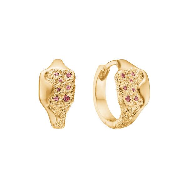 Edge øreringe, forgyldt sølv, Studio Z