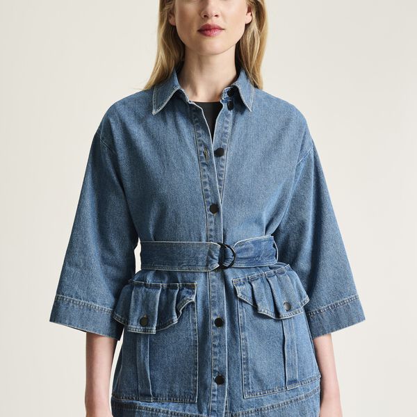 Hayato lang jakke, blue denim, BITTE KAI RAND