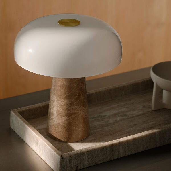 Glossy Mini bordlampe, beige, Design For The People