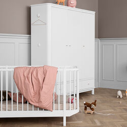 Wood klædeskab 3 døre, hvid, Oliver Furniture