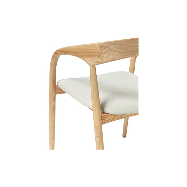 Camille Dining Table with Seat Cushion, off white/light ash, Westwing Collection